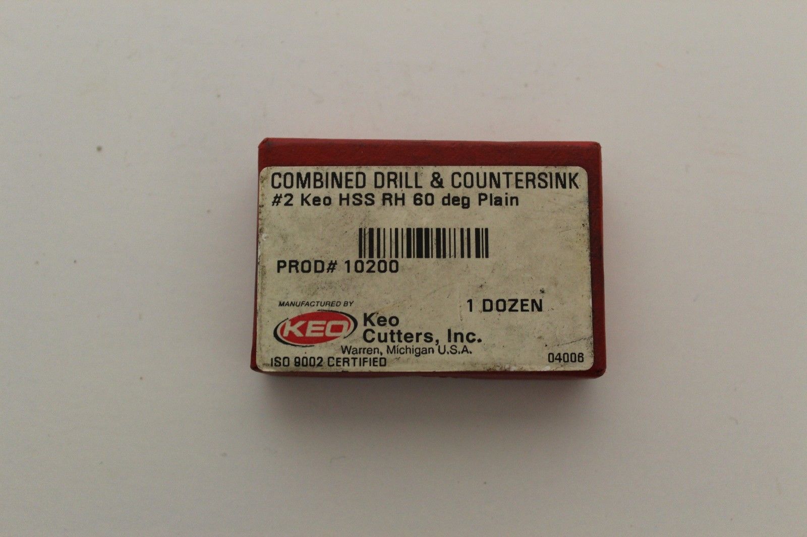 Keo Cutters Inc. Combined Drill and Countersink #2 - $95.00