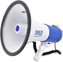 PYLE Portable Megaphone Speaker PA Bullhorn - Built-in Siren, 50W Adjustable Vol - £50.87 GBP