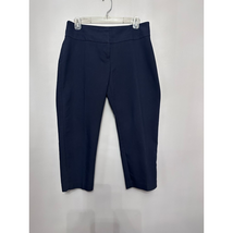 Apt.9 Torie Capri Pants Women&#39;s 6 Blue Flat Front Stretch Mid Rise Dress... - £12.41 GBP