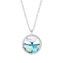 Mermaid Tears Ocean Sterling Silver Necklace For Gift - £14.87 GBP