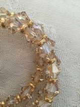 Golden crystal/gold memory wire bracelet  - $35.00