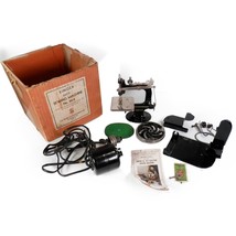 Antique Singer 20-2 Small Children&#39;s Small Sewing Machine Electric Cast ... - $474.99