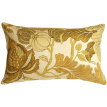 Harvest Floral Yellow 12x20 Throw Pillow, Complete with Pillow Insert - £41.91 GBP