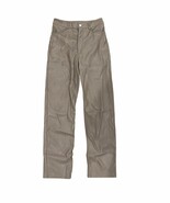 DYNAMITE Women&#39;s Gisele Faux Leather Hi Rise Straight Pants Beige Tan Si... - $16.63 CAD