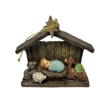 Hobby Lobby Nativity Baby Jesus Christmas Tree Ornament Resin 3.5 x 3.5&quot; - £10.09 GBP