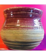 Medium Size Pottery Bowl With Blue Red Green Earth Tones 4.75 W” X 3.75 H” - £18.68 GBP