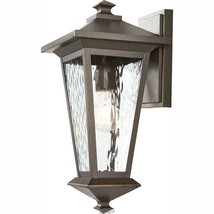 1-Light Oil Rubbed Bronze with Gold Highlights Outdoor 6.5&quot; Wall Lantern... - £45.45 GBP