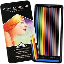 Prismacolor Premier 12 Colored Pencils with Bonus Art Stix in Tin Box - £13.25 GBP
