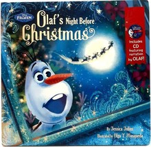 Frozen Olaf&#39;s Night Before Christmas Book &amp; Narration CD by Olaf  Hardcover - £4.04 GBP