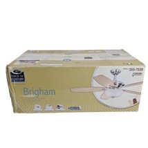Brigham 52&quot; Satin Nickel Finish Frosted Indoor LED Ceiling Fan Light Ventilation - £63.80 GBP
