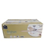 Brigham 52&quot; Satin Nickel Finish Frosted Indoor LED Ceiling Fan Light Ven... - £63.21 GBP