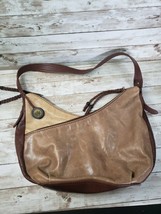 The Sak Brown &amp; Tan Leather Shoulder Bag / Purse - £22.01 GBP