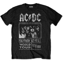 ACDC Highway to Hell World Tour 79-80 Rock Official Tee T-Shirt Mens Unisex - £25.10 GBP