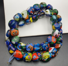 Beautiful Vintage Venetian Inspired Glass Beads Beaded Necklace - $955.66 MXN