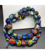 Beautiful Vintage Venetian Inspired Glass Beads Beaded Necklace - $955.66 MXN