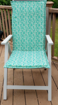 IKEA Naston Seat Back Pad Outdoor Cushion Green White  45 5/8&quot; x 18 1/2&quot; - $49.45