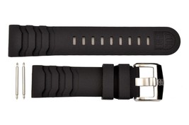 Genuine Luminox Carbon Seal 3800 Series 24mm Gray Watch Band Strap Rubber w2Pins - £76.88 GBP