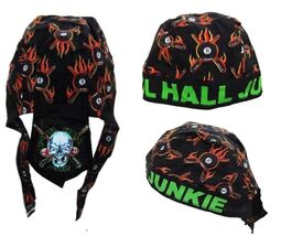 BUY 1 GET ONE SKELETON BILLARDS JUNKIE BANDANNA CAP #217 hat BIKER dorag... - $4.70