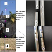 WINDLESS POLE &amp; GROUND SPIKE - For Swooper Feather Flag Kit 8 Feet - £23.74 GBP