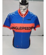 V-Gear Peace, Love &amp; Pedals SINGLE SPEEDER S Blue Cycling Jersey - $14.80