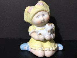 Vintage Cabbage Patch Kids With A Puppy Ceramic Figurine 1984 - $5.00