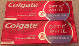 Lot of 2 Colgate 3.2 oz  Optic White Advanced Sparkling White Toothpaste... - £9.72 GBP