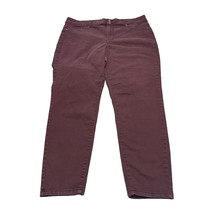 Maurices Jeans Women 20 Burgundy Cotton Stretch 5-Pockets High-Rise Stra... - £19.35 GBP