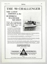 1930 Print Ad The 50 Challenger Sea Cruiser Boat Frederic Humphreys New ... - $13.56