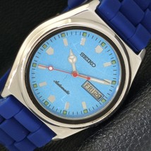 Vintage Seiko Automatic 7009A Japan Mens Sky Blue Color Dial Watch a433534-1 - $41.99