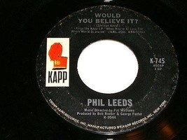 Phil Leeds Frank Gallop Would You Believe It Ballad Of Irving 45 Rpm Record - £15.00 GBP
