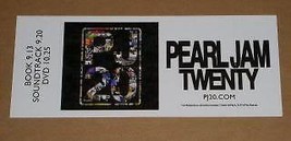 Pearl Jam Twenty Film Ticket Promotional Card Ticket - $19.99