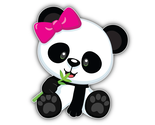 Panda Girl Cartoon Sticker Vinyl Decal Waterproof Laptop Car Phone - $4.50+