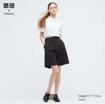 Uniqlo Theory Ultra Light Tucked Easy Shorts Black Size Small  - £39.79 GBP