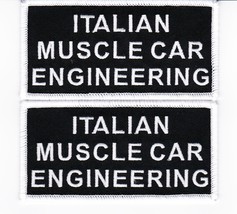 ITALIAN MUSCLE CAR ENGINEERING SEW/IRON PATCH FERRARI LAMBORGHINI EMBROI... - £8.62 GBP