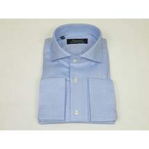 Men's Shirt FAMOZO Turkey 100% Cotton Cut-away Collar French Cuffs FA2 Blue image 6