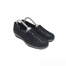 SAS Bliss Black Leopard Slip On Wedge Shoes Women&#39;s Size 8 - £45.68 GBP