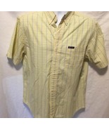 Chaps Ralph Lauren Mens Sz M Yellow Lights Blue Button Up Shirt  - £9.98 GBP