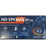 7 PACK   NO-SPA Max 80 mg x24 tablets relieves spasm pain - $2,088.85 MXN