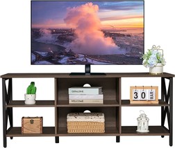 Weenfon Tv Stand, 47&quot; L Tv Table, Home Media Entertainment Center, Dark ... - £103.66 GBP