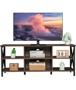 Weenfon Tv Stand, 47&quot; L Tv Table, Home Media Entertainment Center, Dark ... - £103.60 GBP
