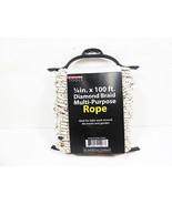 Rope 100&#39; Diamond Braid Multi-Purpose with Holder Winder Lightweight Dur... - $14.01