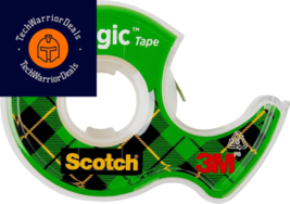 Scotch Magic Tape, 3 Rolls, Numerous Applications, 3/4 inch, Transparent  - £14.31 GBP