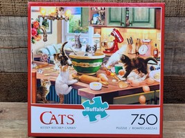 Buffalo CATS Jigsaw Puzzle - KITTEN KITCHEN CAPERS - 750 Piece - SHIPS FREE - $18.97