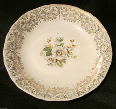 VAB WORTH Royal Nippon 22 KT GOLD TRIM BOWL BLUE GREEN FLORAL DESIGN IN ... - $14.74