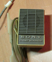 SONY F66 VINTAGE DYNAMIC MICROPHONE 15 OHMS with 3.5MM PLUG &amp; LONG WIRE - $18.48