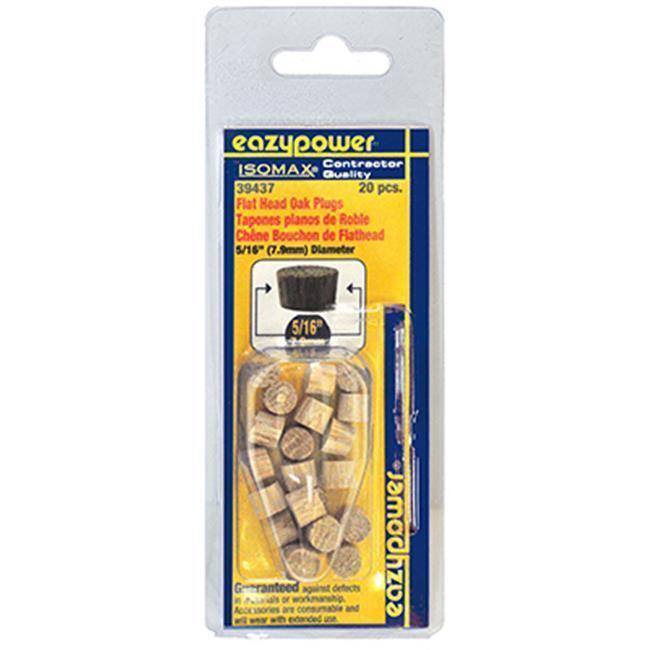 Eazypower 30222 5/16&quot; Oak Flat Head Plugs (20 Piece) - $17.30