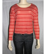 FOREVER 21 STRIPED KNIT TOP RUST SIZE LARGE - £9.50 GBP