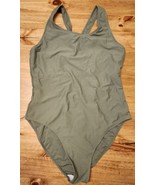 Aleumdr Women&#39;s  Sage Green 1 Piece  Swimsuit Athletic Training XL - £7.66 GBP