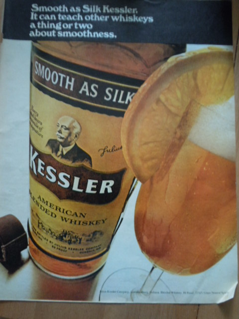 Vintage Kessler Smooth as Silk Wiskey Print Magazine Advertisement 1971 - $4.99