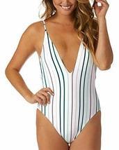 MSRP $78 Raisins Lola Stripe Golden Pinstripe One Piece Size Medium - £15.34 GBP